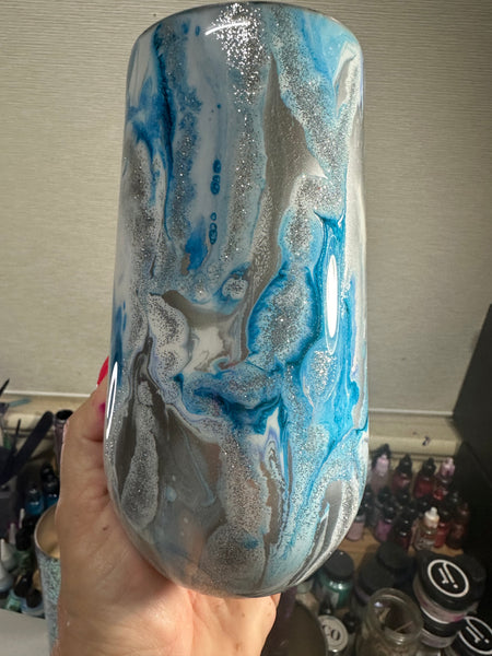 17oz Blue with a pinch of Purple Colour Marble