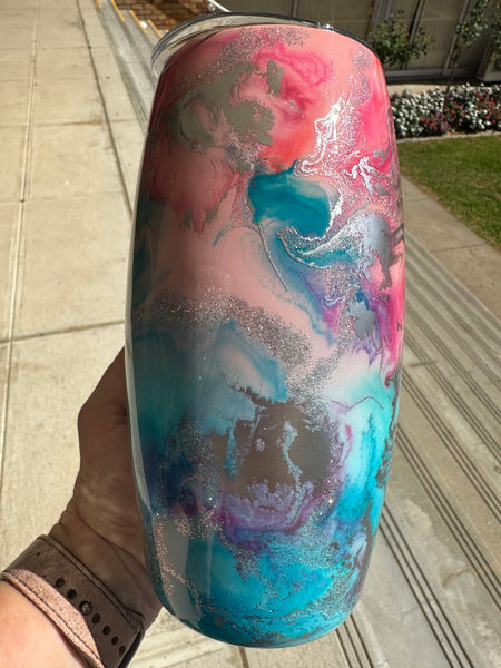 Fairy floss ombré Blue and pink 25oz