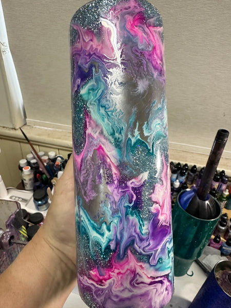 Silver/Blue Sparkles 20oz