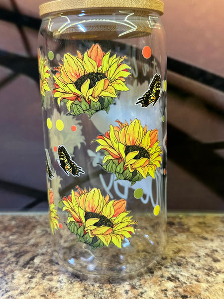 Just a Little Moo-dy  Glass Tumbler