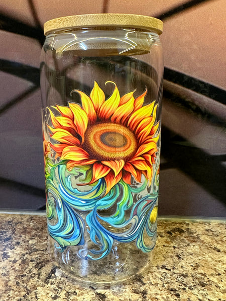 Sunflower Glass Tumbler