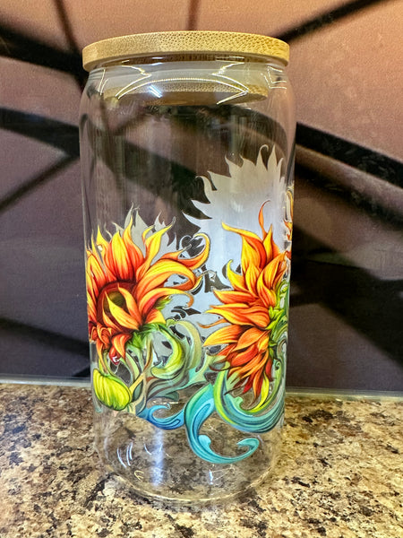 Sunflower Glass Tumbler