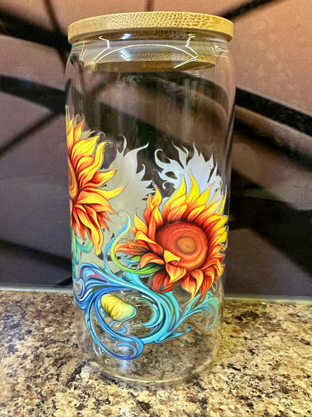 Sunflower Glass Tumbler