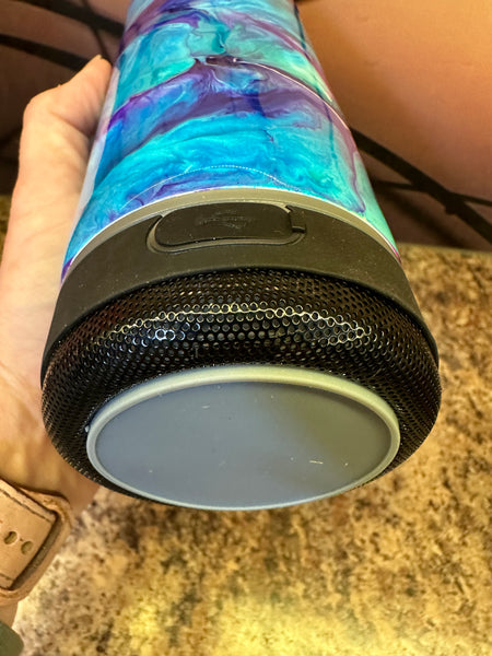 Ink Swirl Blue Tooth Speaker Tumbler