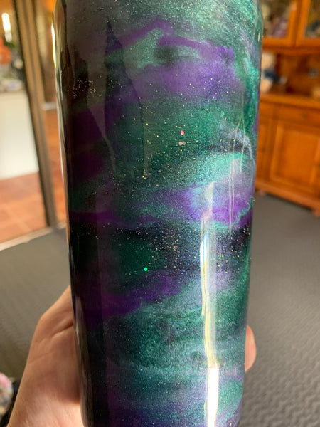 Green/Purple Resin Coffee Tumbler